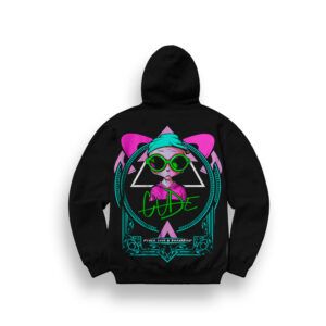 SUDADERA CON CAPUCHA CUDE "PEACE, LOVE & BREAKBEAT"