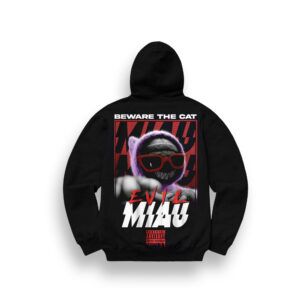 SUDADERA CON CAPUCHA MIAU "EVIL MIAU"