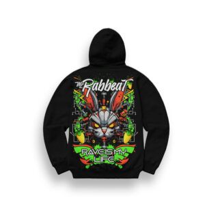 SUDADERA CON CAPUCHA MR. RABBEAT "RAVE IS MY LIFE"