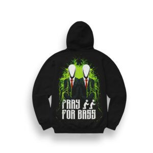 SUDADERA CON CAPUCHA PRAY FOR BASS "GREEN"